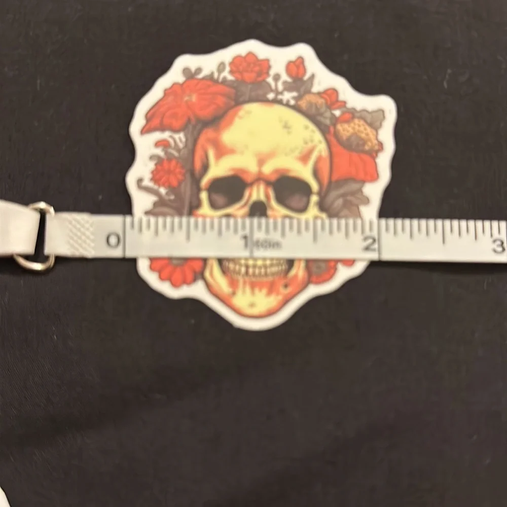 Floral skull stickers/decals.